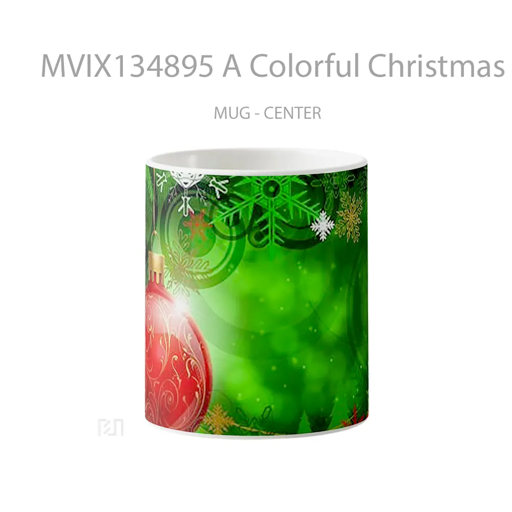 Mug A Colorful Christmas Gelas Keramik Unik