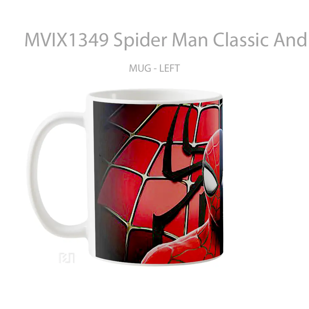 Mug Spider Man Classic And Symbiote Gelas Superhero - All-side / Desain