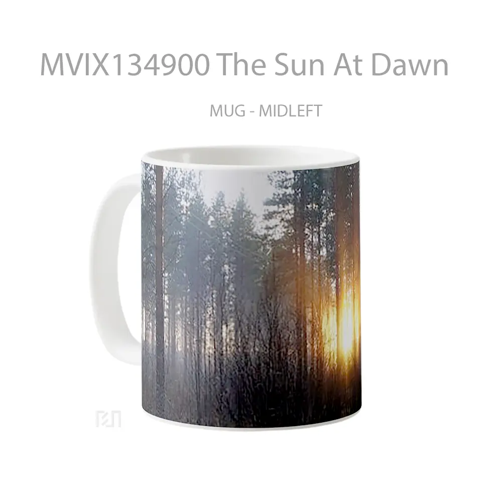 Mug The Sun At Dawn Gelas Keramik Unik - All-side / Desain