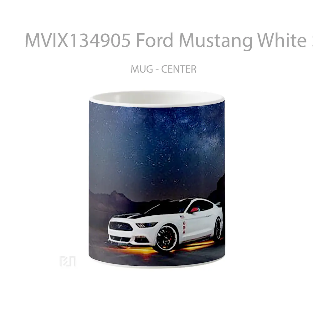 Mug Ford Mustang White Side Cangkir Mobil