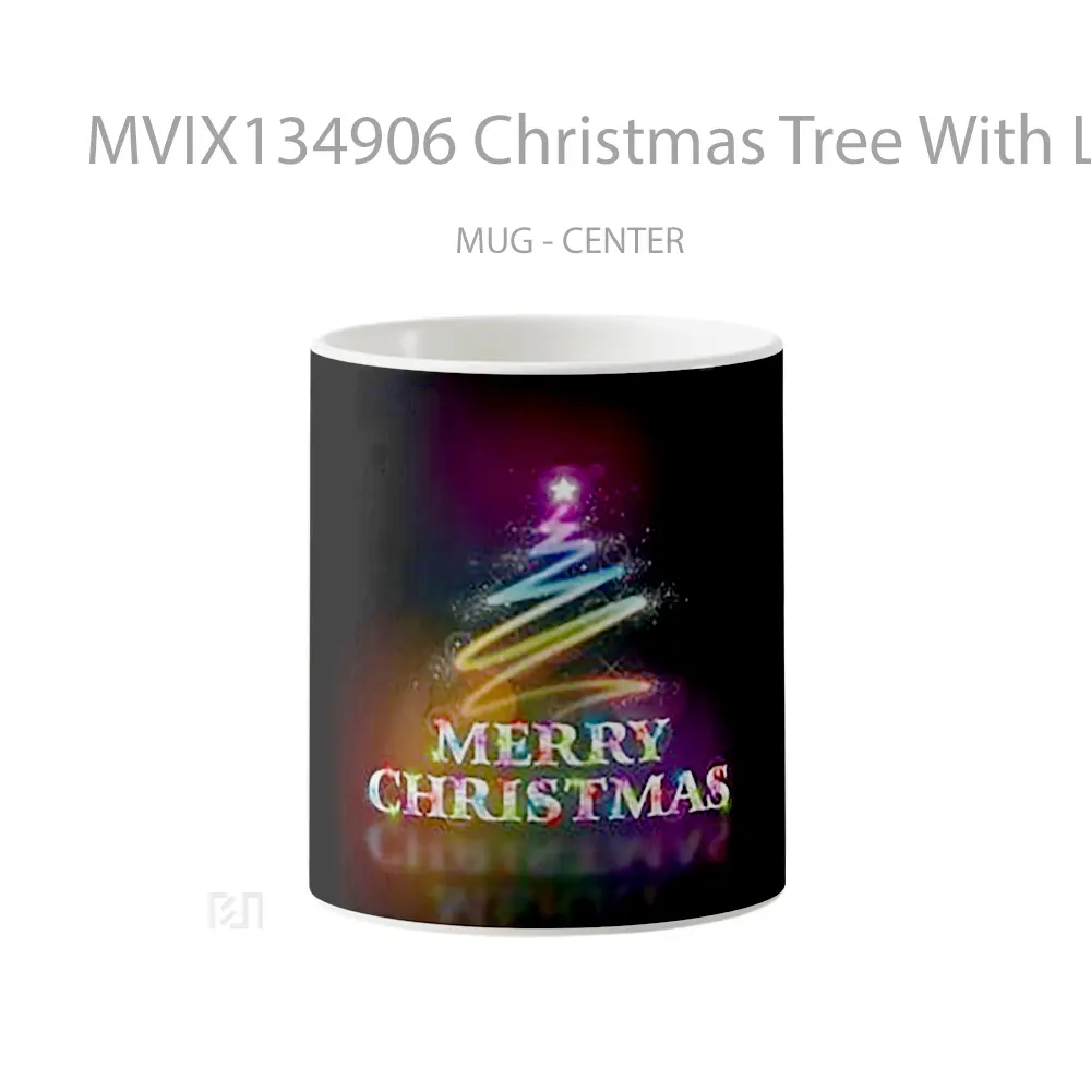 Mug Christmas Tree With Lights Gelas Pemandangan Alam