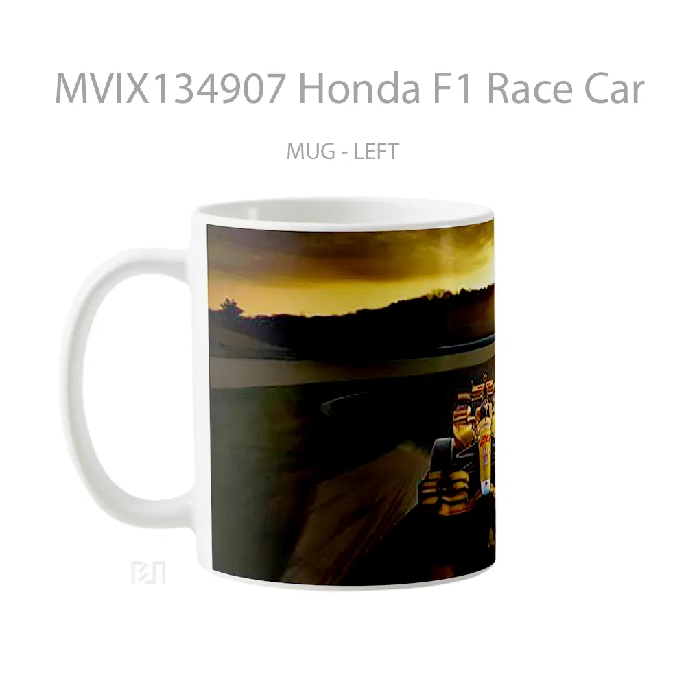 Mug Honda F1 Race Car Cangkir Mobil - All-side / Desain