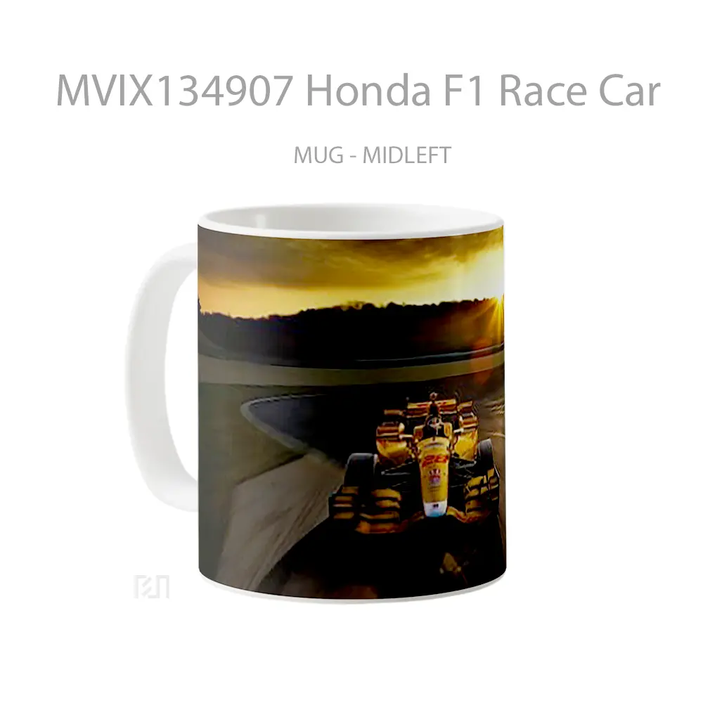 Mug Honda F1 Race Car Cangkir Mobil - All-side / Desain
