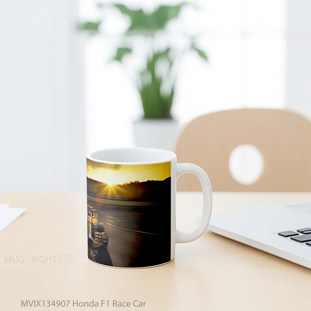 Mug Honda F1 Race Car Cangkir Mobil - All-side / Desain