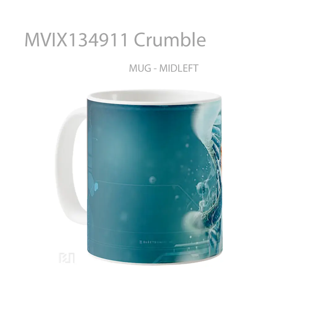 Mug Crumble Gelas Keramik Unik - All-side / Desain