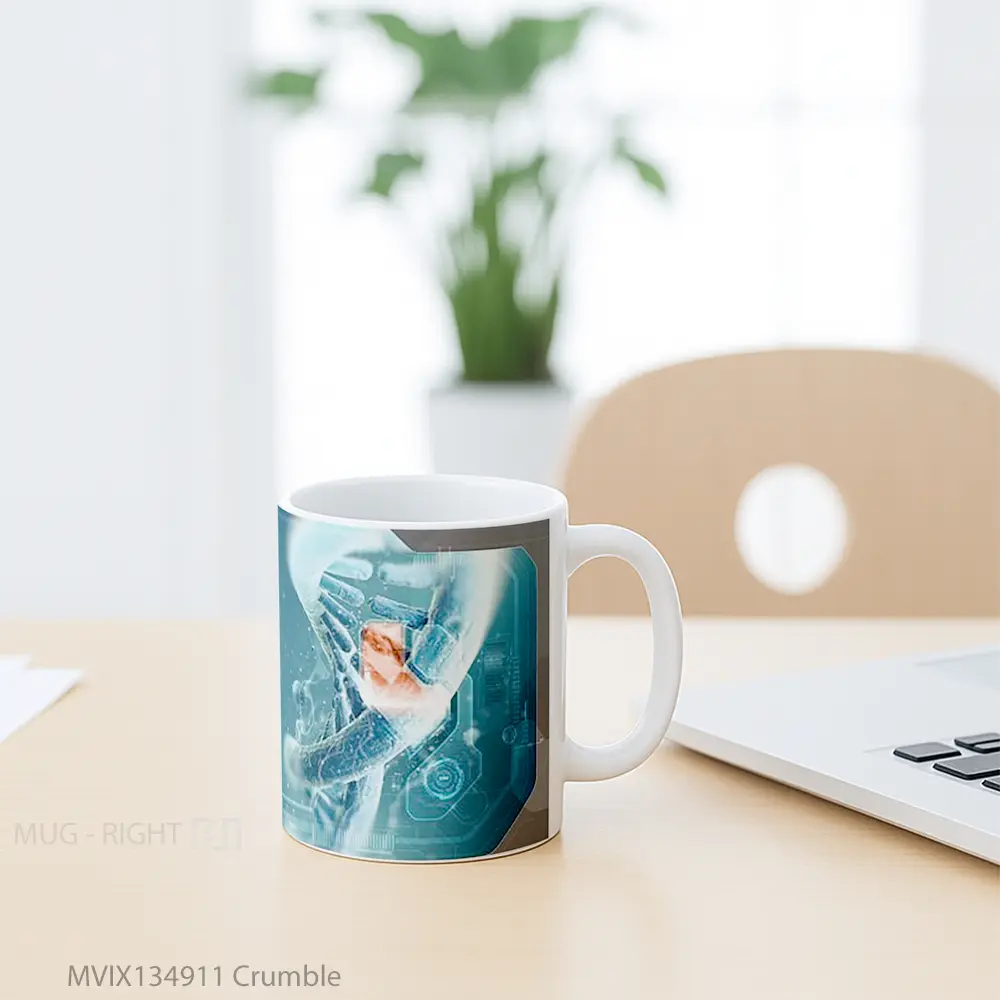 Mug Crumble Gelas Keramik Unik - All-side / Desain