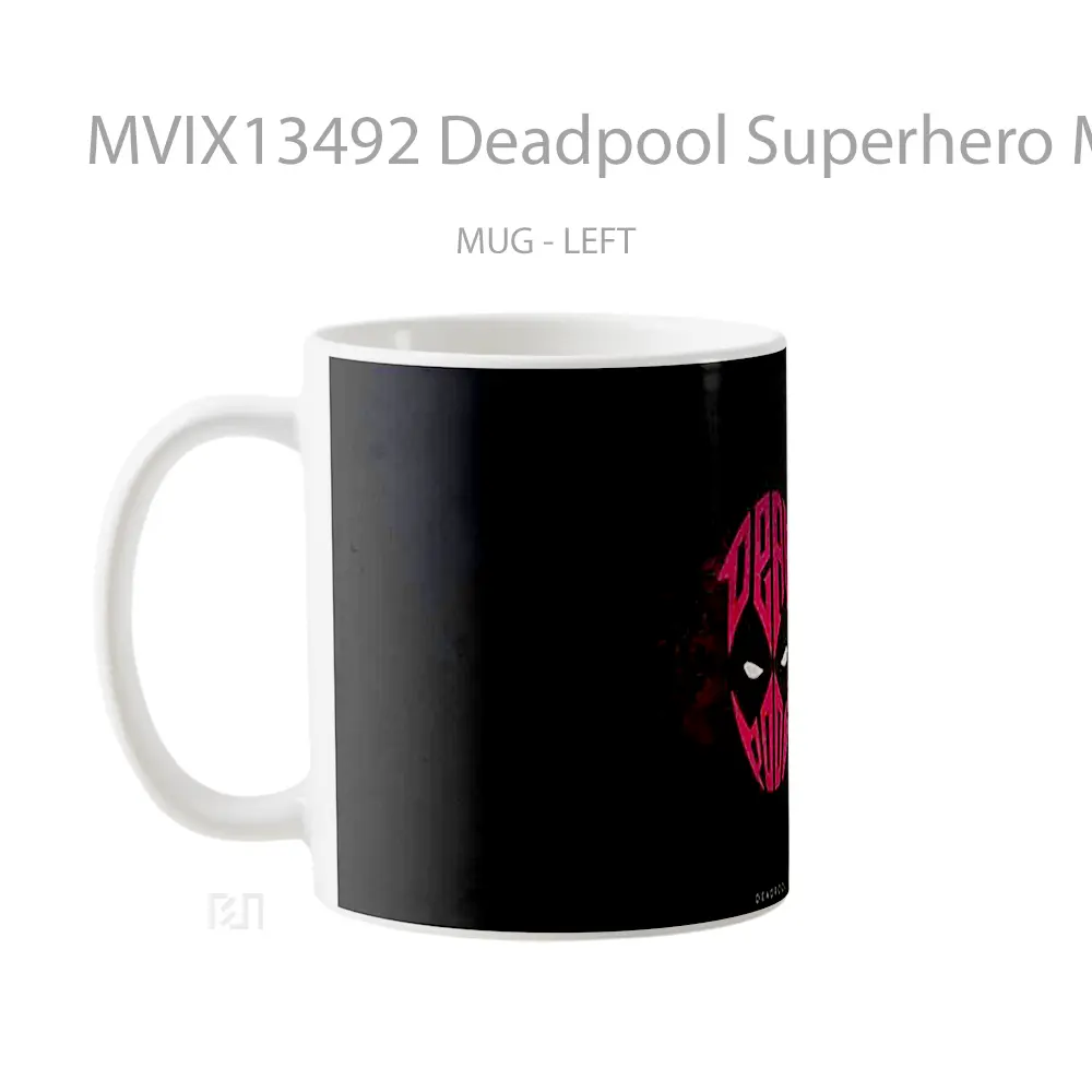 Mug Deadpool Superhero Minimalist Gelas Superhero - All-side / Desain
