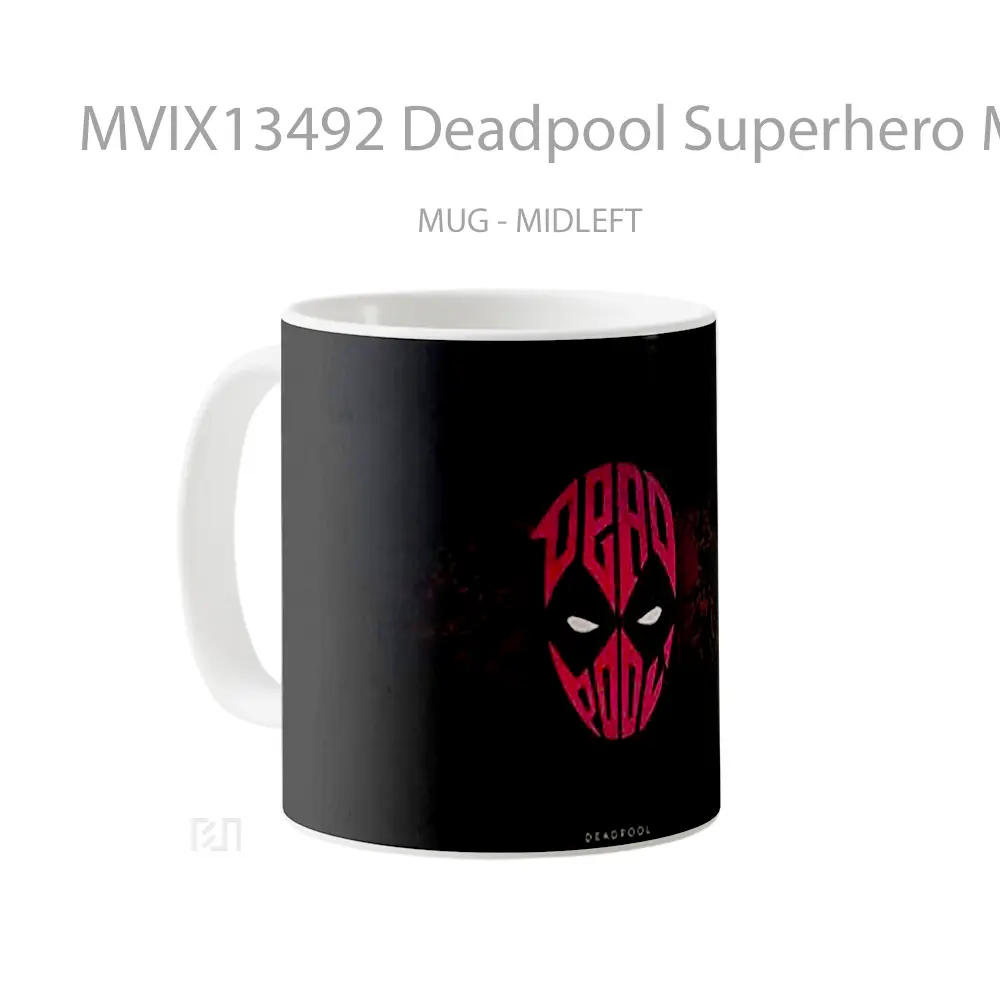 Mug Deadpool Superhero Minimalist Gelas Superhero - All-side / Desain