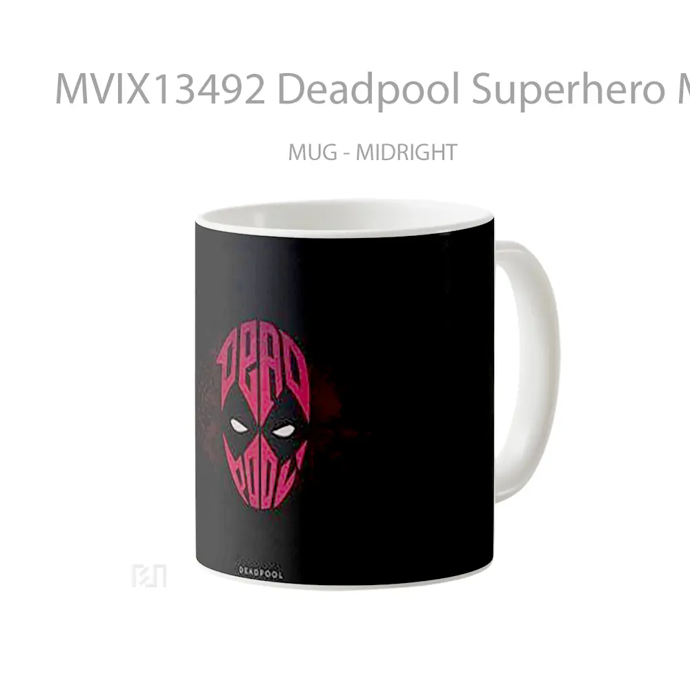 Mug Deadpool Superhero Minimalist Gelas Superhero - All-side / Desain