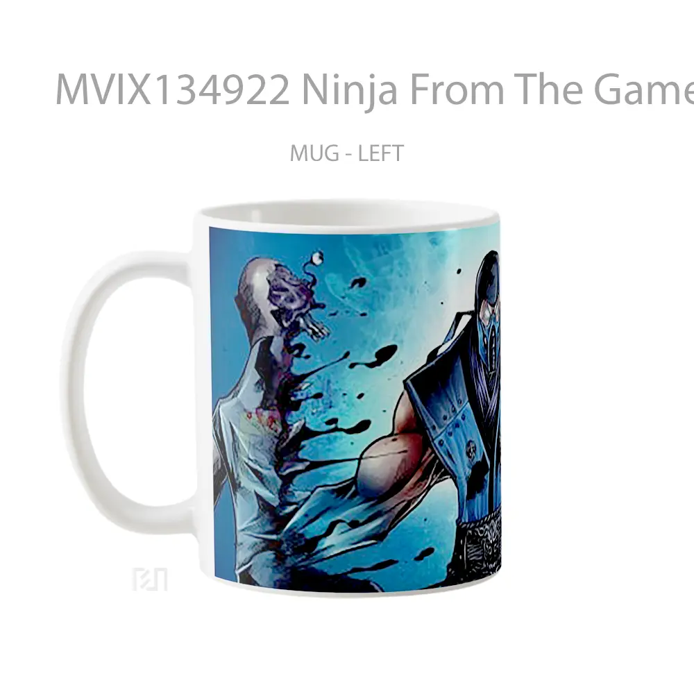 Mug Ninja From The Game Mortal Kombat Cangkir Gamer - All-side / Desain