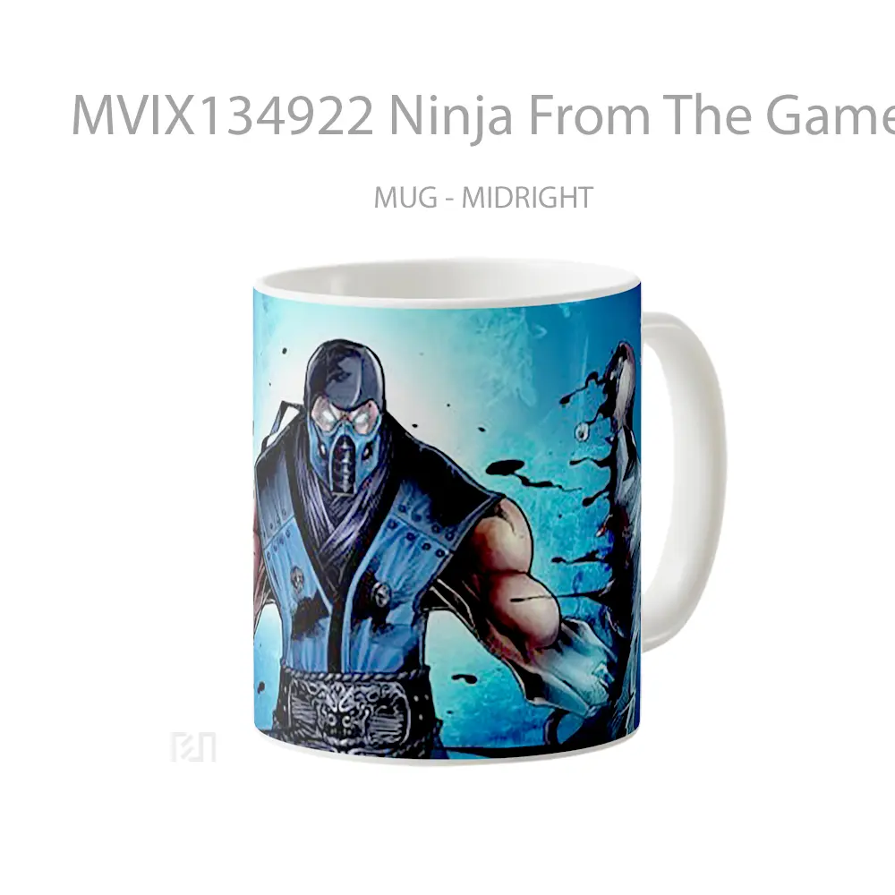 Mug Ninja From The Game Mortal Kombat Cangkir Gamer - All-side / Desain