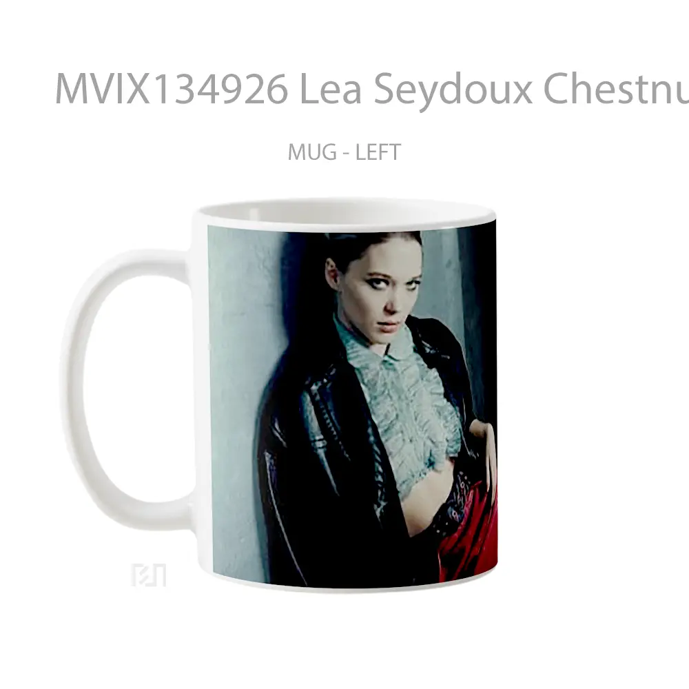 Mug Lea Seydoux Chestnut Gelas Keramik Unik - All-side / Desain