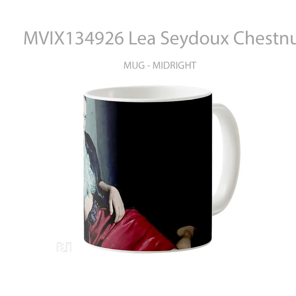 Mug Lea Seydoux Chestnut Gelas Keramik Unik - All-side / Desain