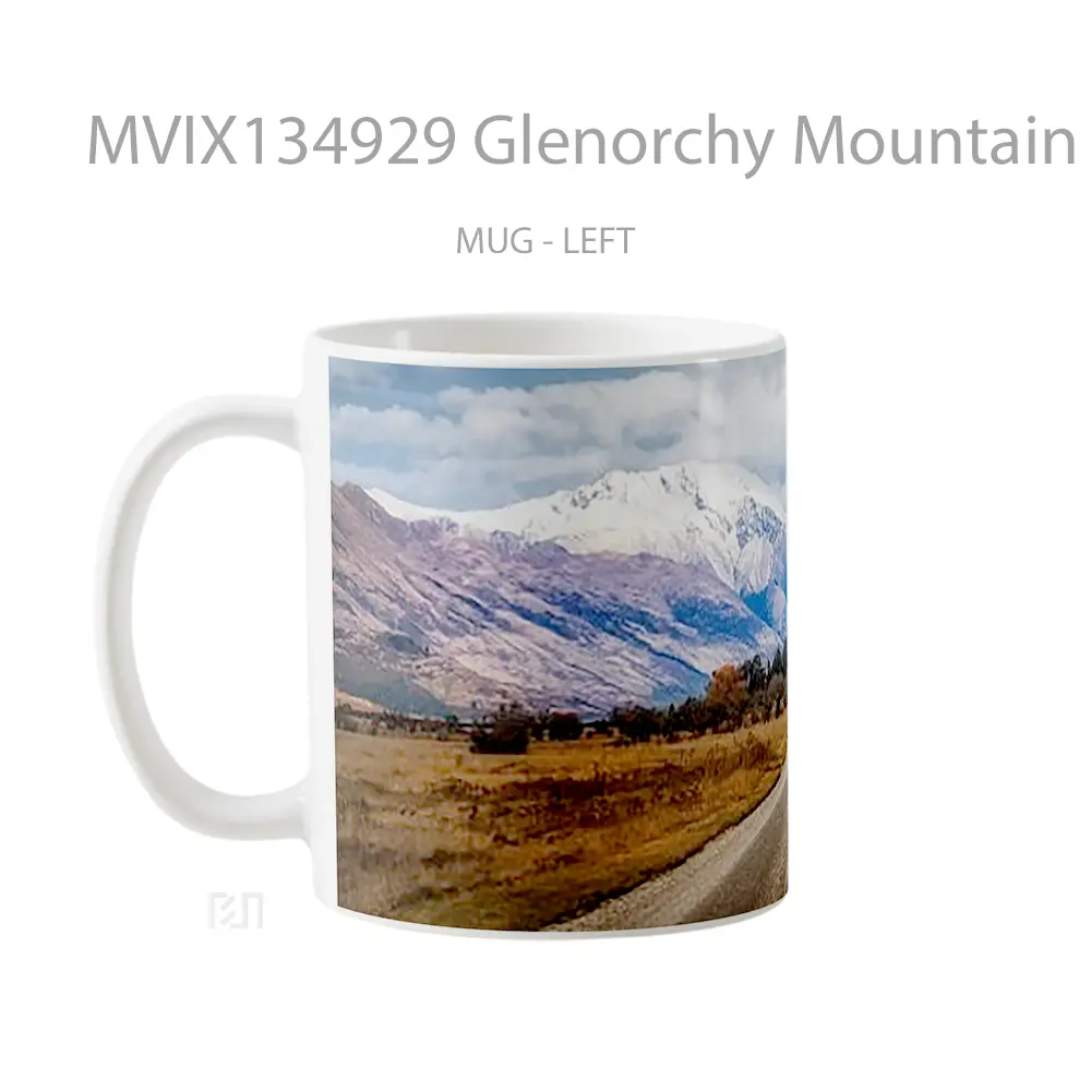 Mug Glenorchy Mountain In New Zealand Gelas Pemandangan Alam - All-side / Desain