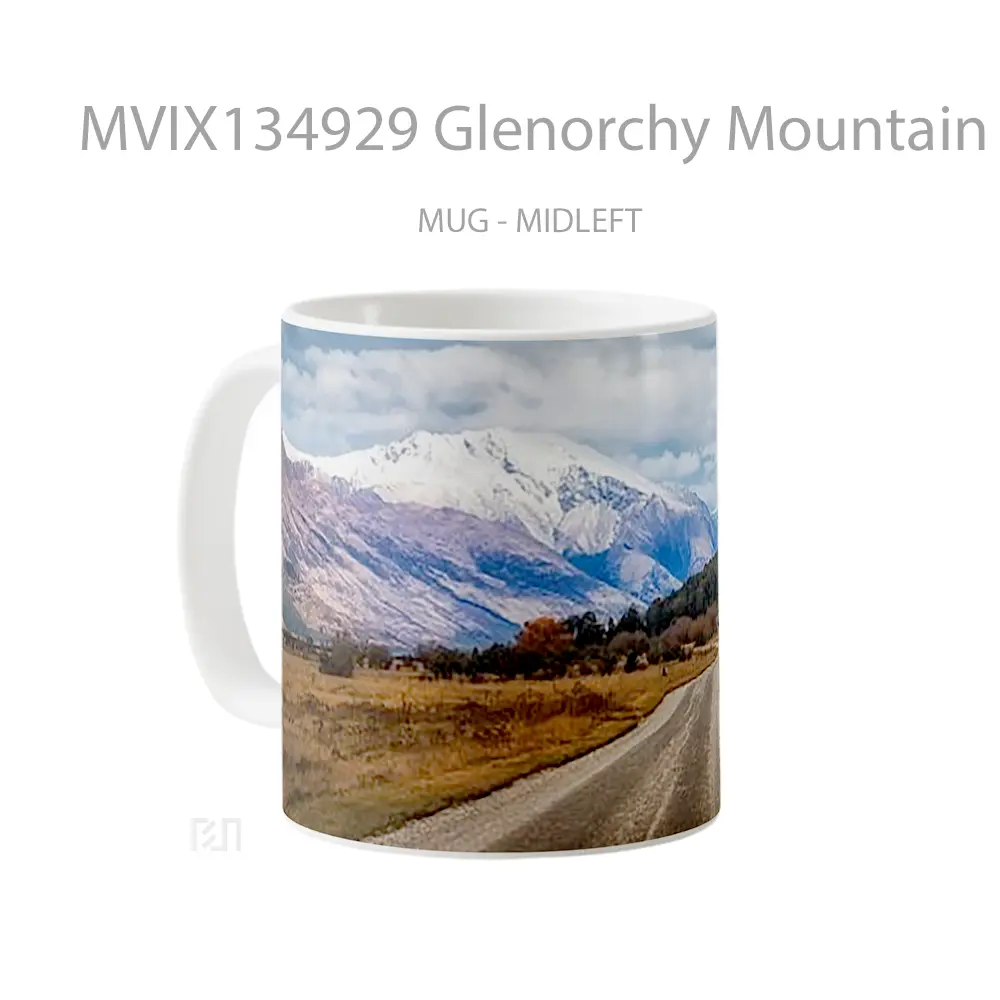 Mug Glenorchy Mountain In New Zealand Gelas Pemandangan Alam - All-side / Desain