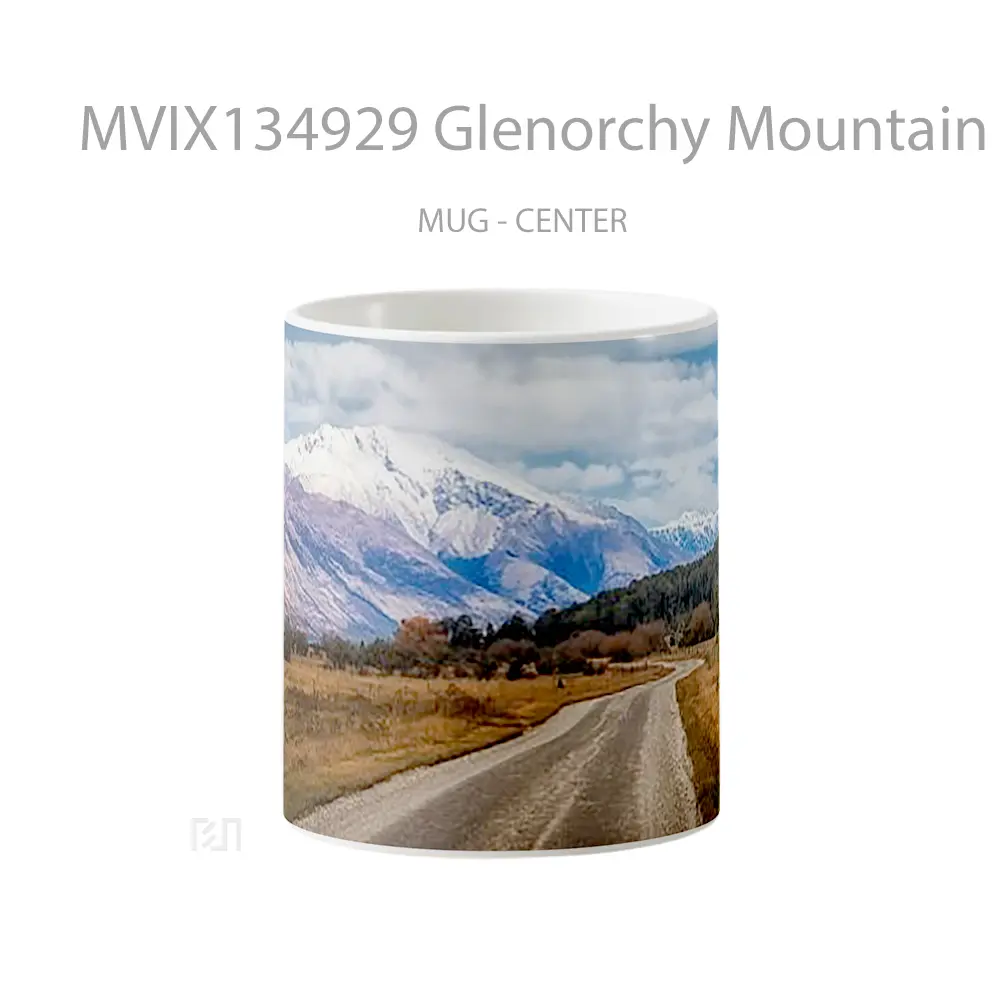 Mug Glenorchy Mountain In New Zealand Gelas Pemandangan Alam