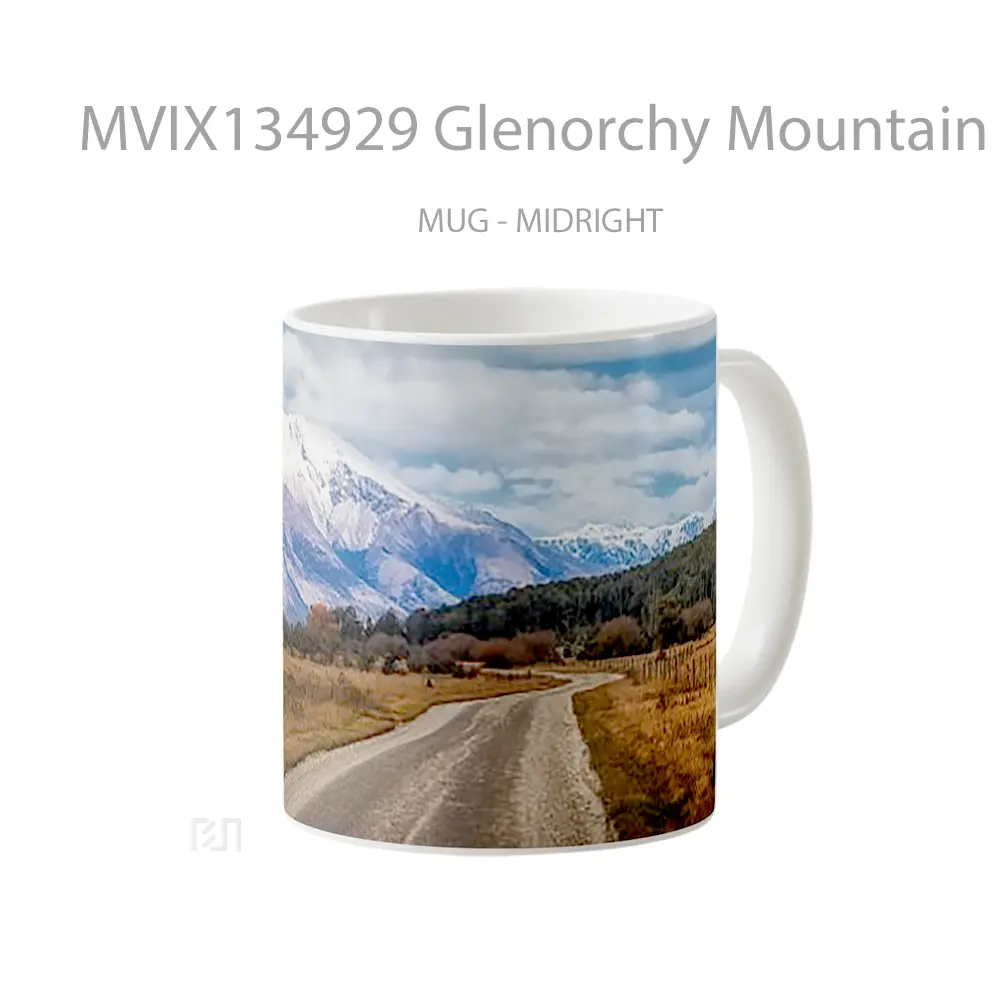 Mug Glenorchy Mountain In New Zealand Gelas Pemandangan Alam - All-side / Desain