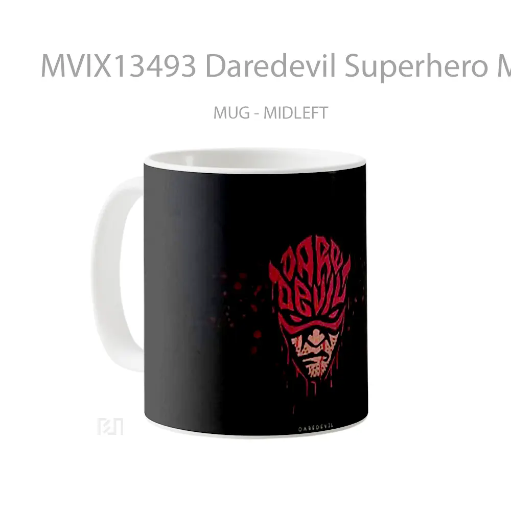 Mug Daredevil Superhero Minimalist Gelas Superhero - All-side / Desain