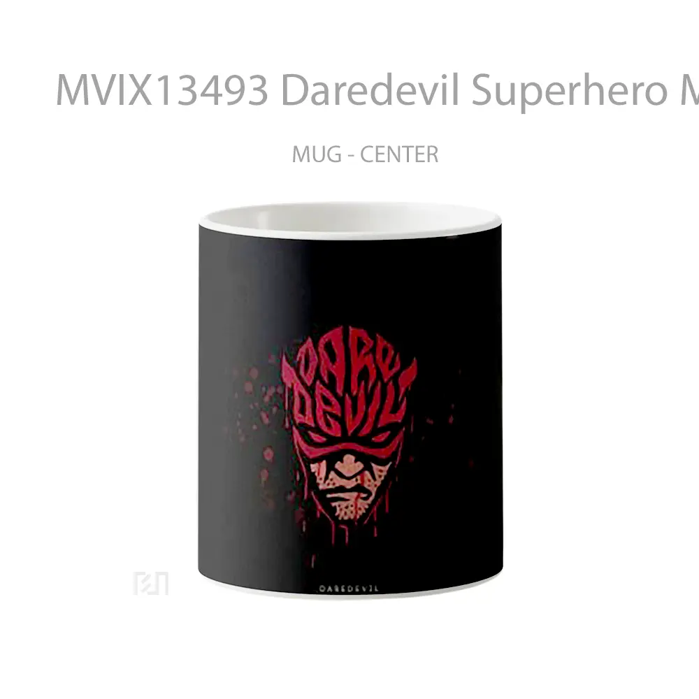 Mug Daredevil Superhero Minimalist Gelas Superhero