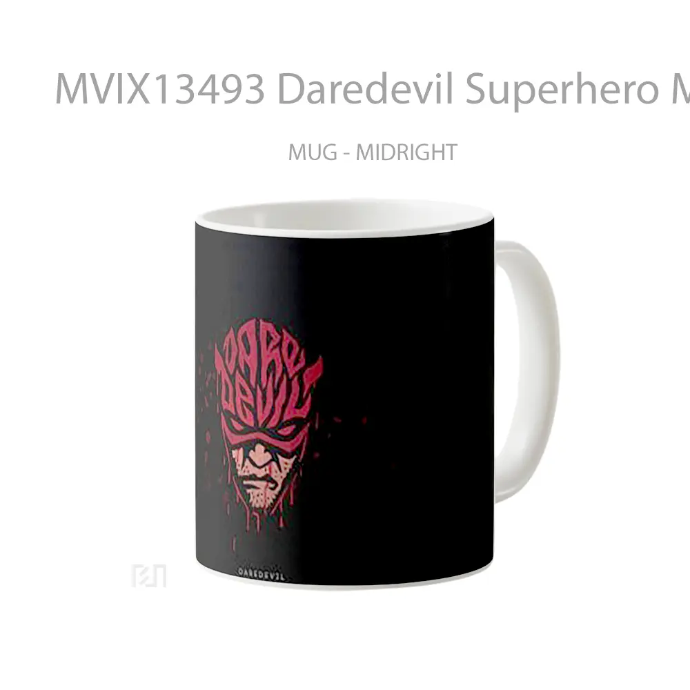 Mug Daredevil Superhero Minimalist Gelas Superhero - All-side / Desain
