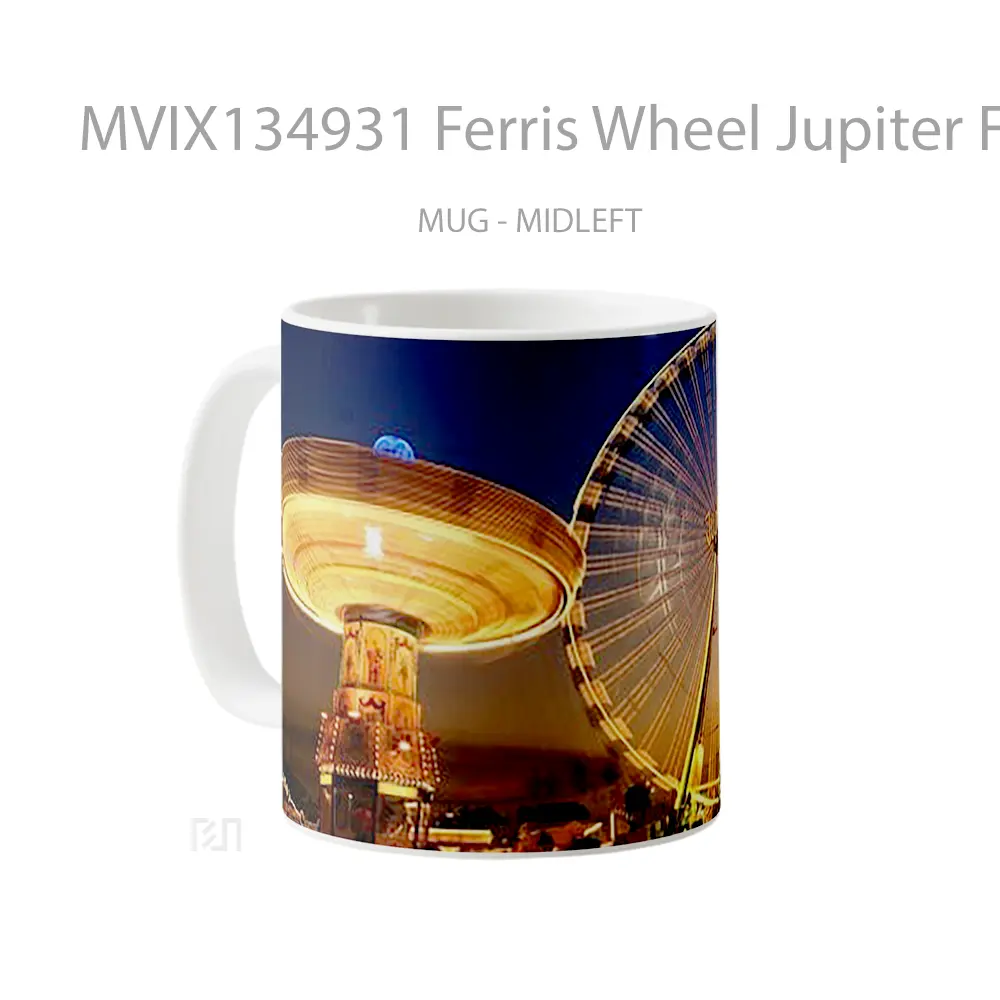 Mug Ferris Wheel Jupiter Ferris Gelas Keramik Unik - All-side / Desain