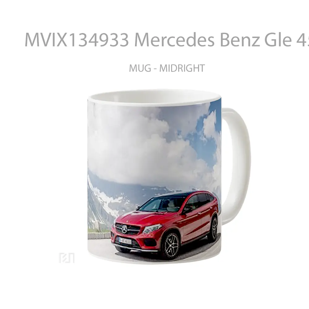 Mug Mercedes Benz Gle 450 Amg Red In Mountains Cangkir Mobil - All-side / Desain