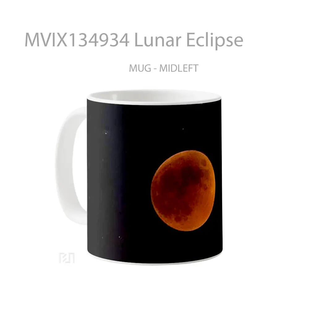 Mug Lunar Eclipse Gelas Keramik Unik - All-side / Desain