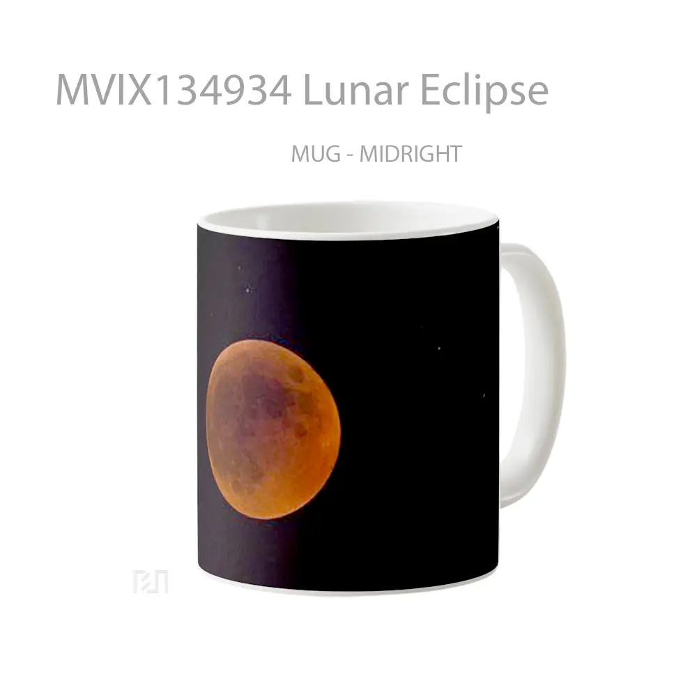 Mug Lunar Eclipse Gelas Keramik Unik - All-side / Desain