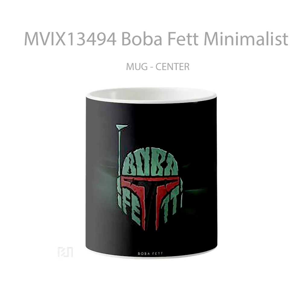 Mug Boba Fett Minimalist Gelas Seni Modern