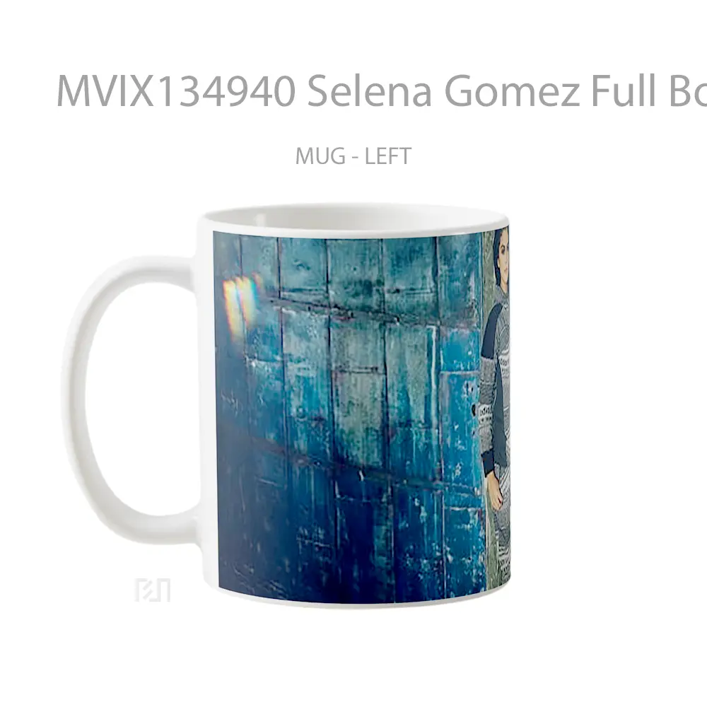 Mug Selena Gomez Full Body Gelas Selebriti - All-side / Desain