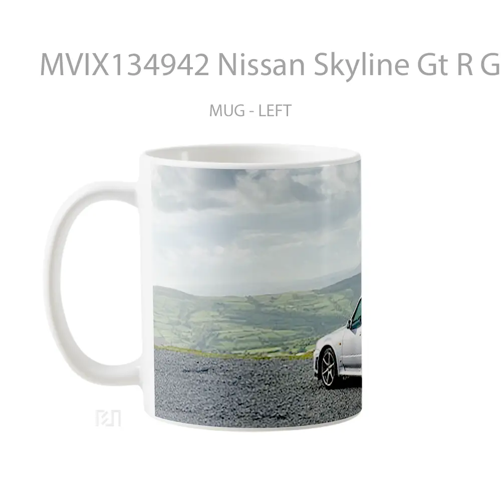 Mug Nissan Skyline Gt R Gray Side Cangkir Mobil - All-side / Desain