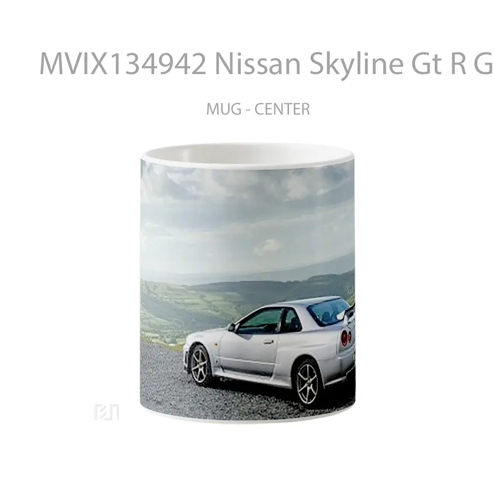 Mug Nissan Skyline Gt R Gray Side Cangkir Mobil