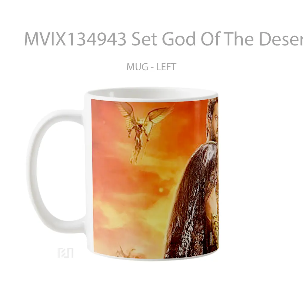 Mug Set God Of The Desert Of The Gods Of Egypt Gelas Pemandangan Alam - All-side / Desain