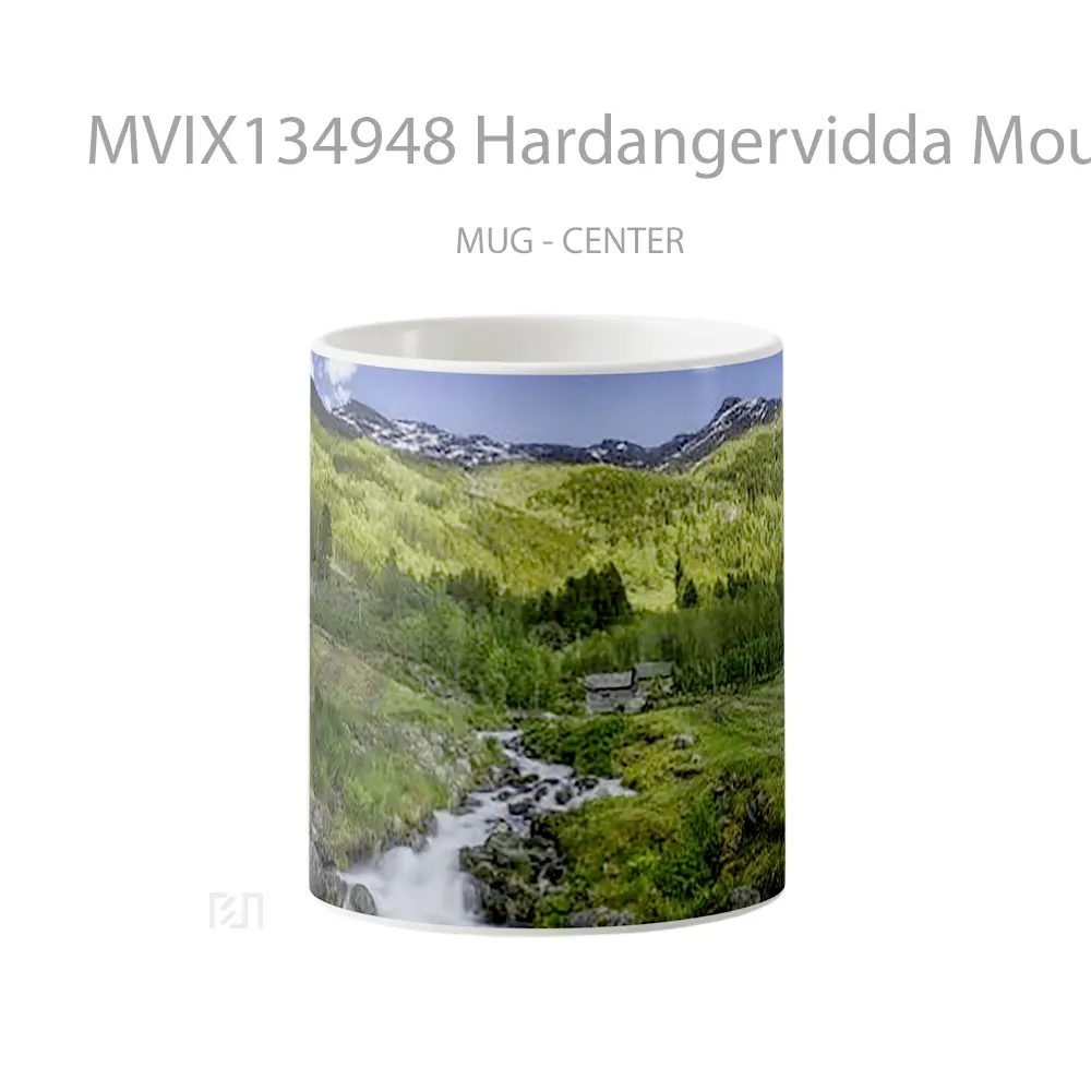Mug Hardangervidda Mountain In Norway Gelas Pemandangan Alam