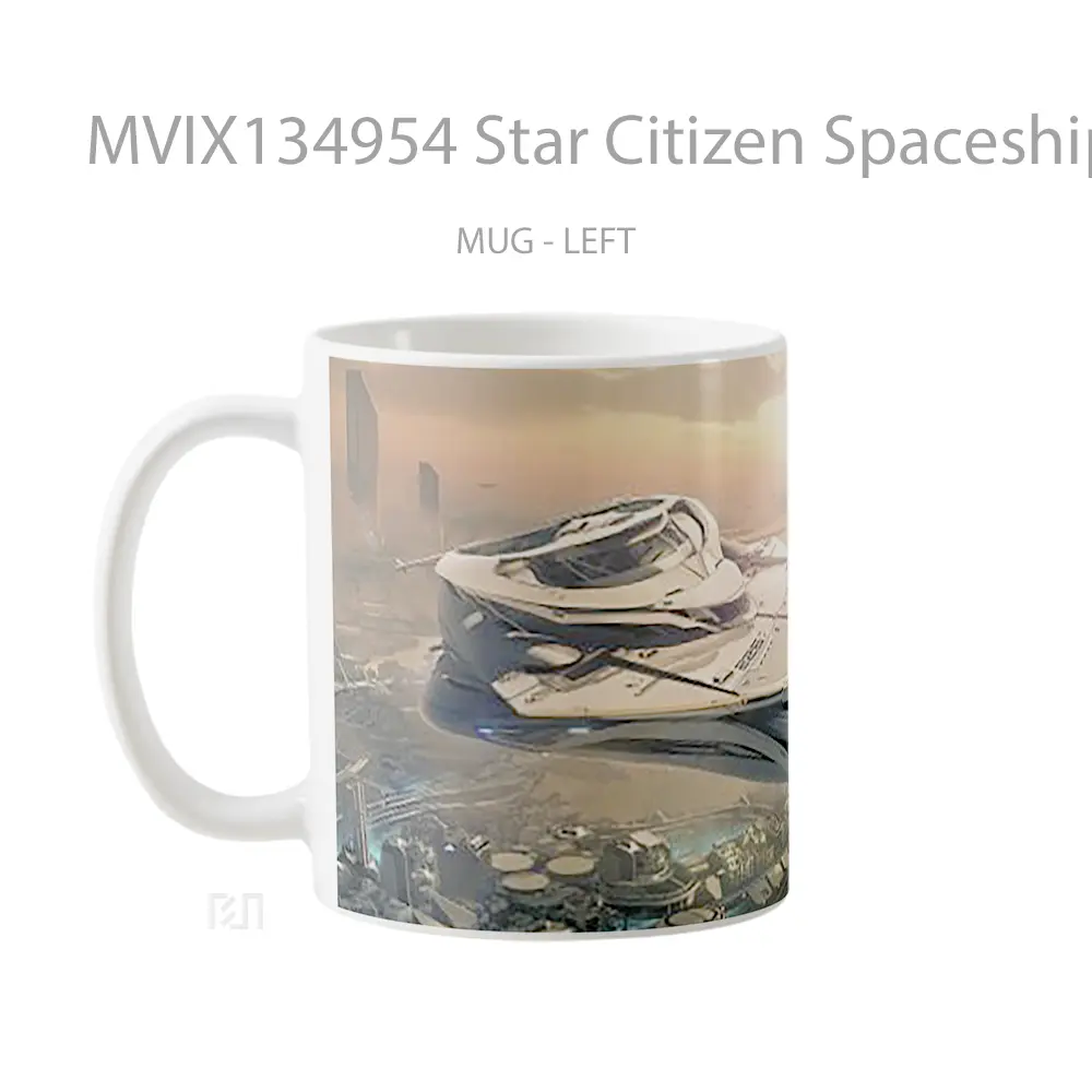 Mug Star Citizen Spaceship Gelas Astronomi - All-side / Desain