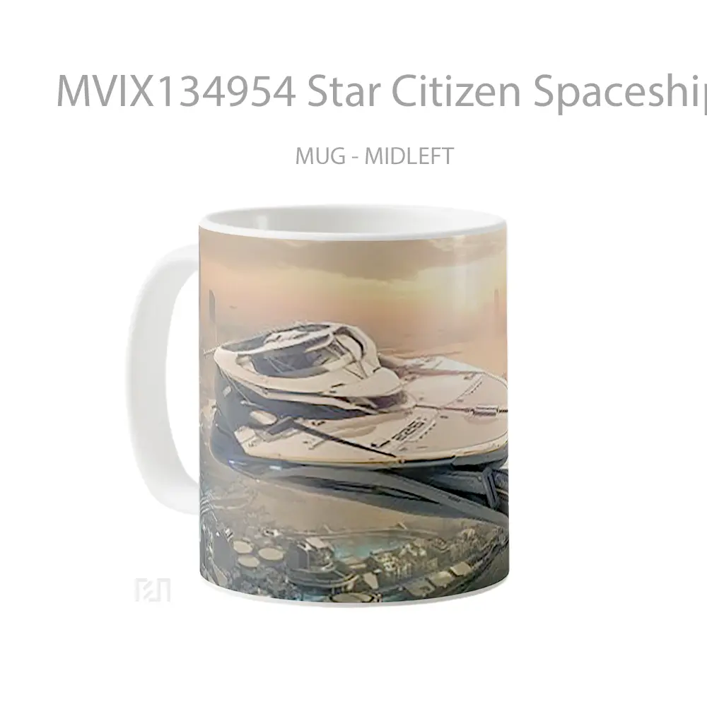 Mug Star Citizen Spaceship Gelas Astronomi - All-side / Desain