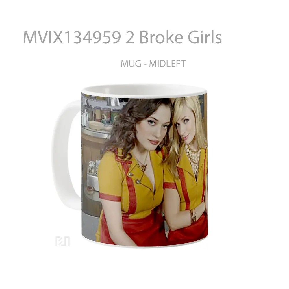 Mug 2 Broke Girls Gelas Keramik Unik - All-side / Desain