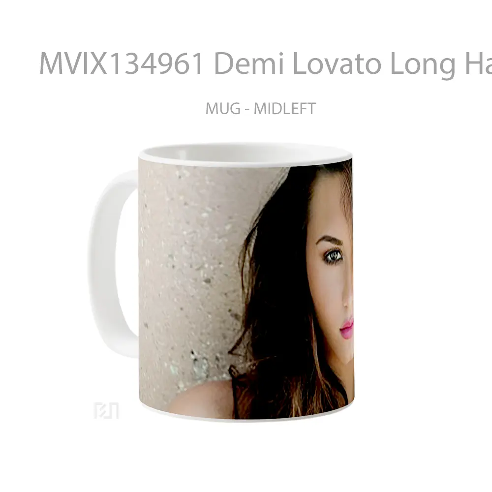 Mug Demi Lovato Long Hair Gelas Selebriti - All-side / Desain