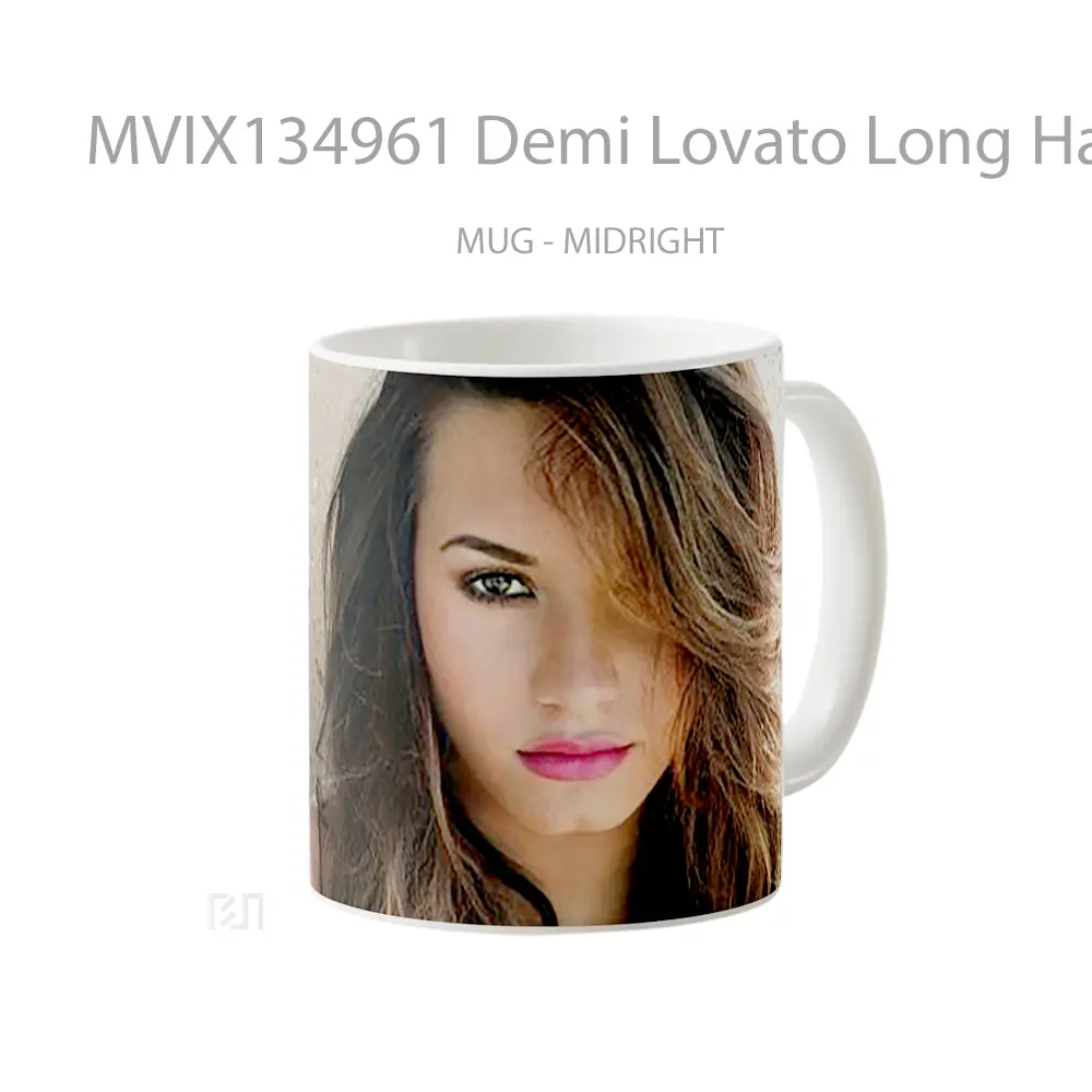 Mug Demi Lovato Long Hair Gelas Selebriti - All-side / Desain