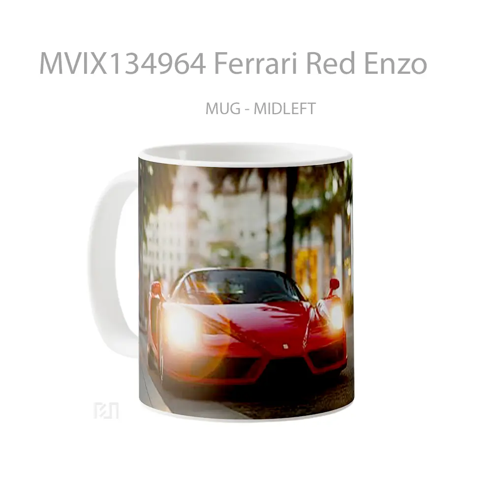 Mug Ferrari Red Enzo Cangkir Mobil - All-side / Desain