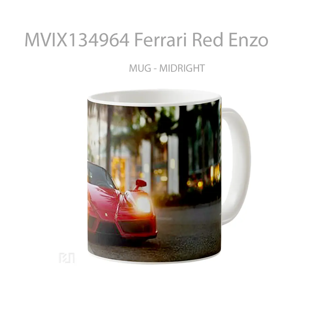 Mug Ferrari Red Enzo Cangkir Mobil - All-side / Desain