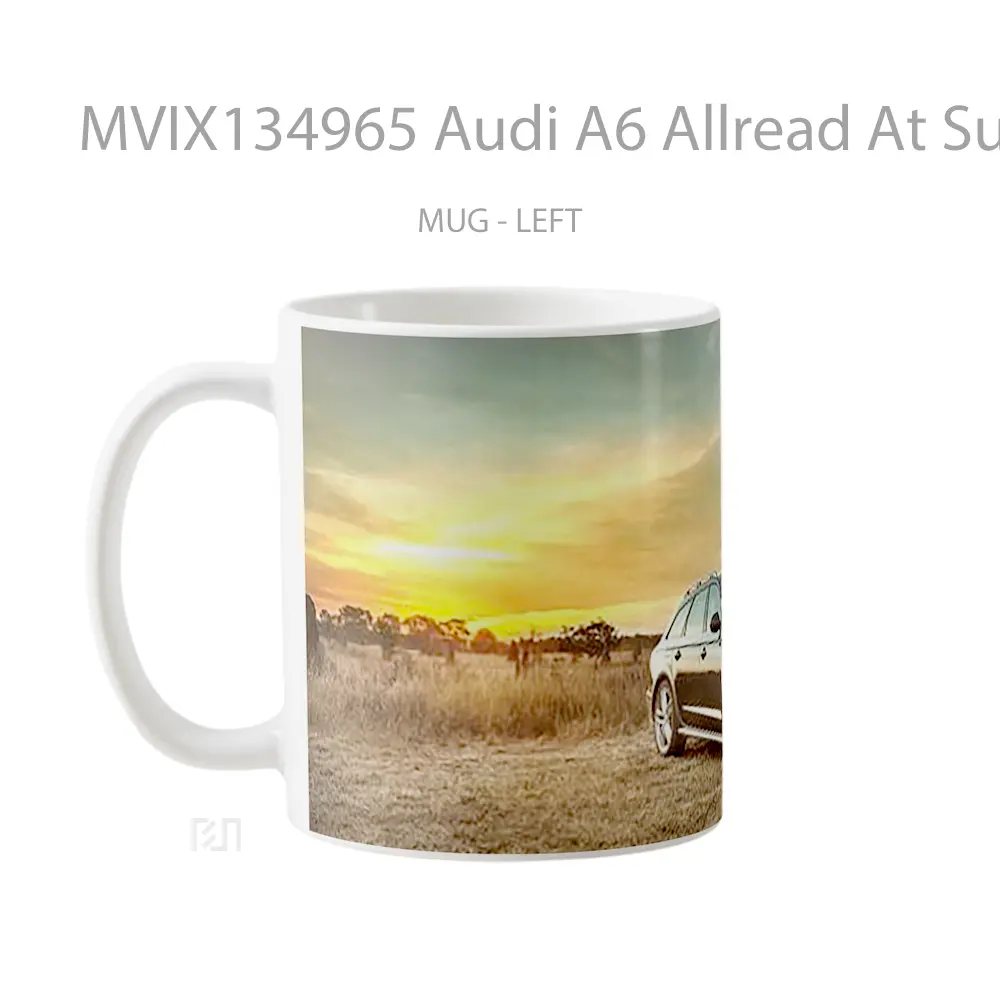 Mug Audi A6 Allread At Sunset Cangkir Mobil - All-side / Desain