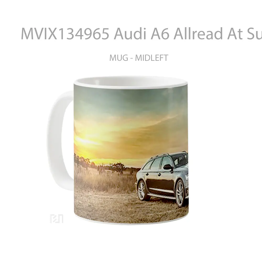 Mug Audi A6 Allread At Sunset Cangkir Mobil - All-side / Desain