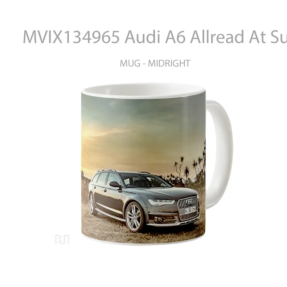 Mug Audi A6 Allread At Sunset Cangkir Mobil - All-side / Desain