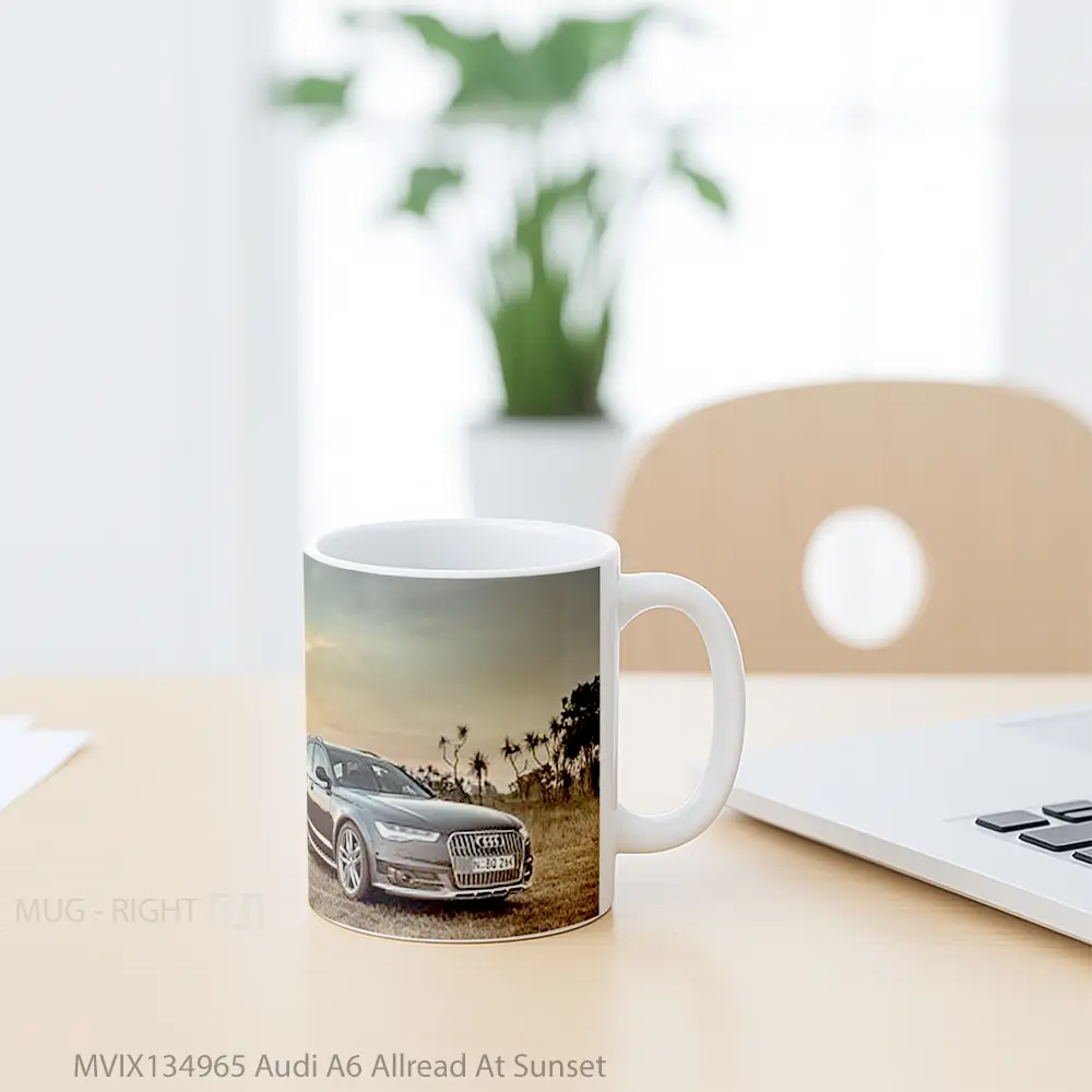Mug Audi A6 Allread At Sunset Cangkir Mobil - All-side / Desain