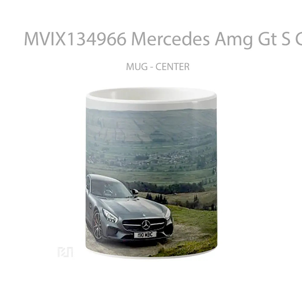 Mug Mercedes Amg Gt S Gray In Mountains Cangkir Mobil