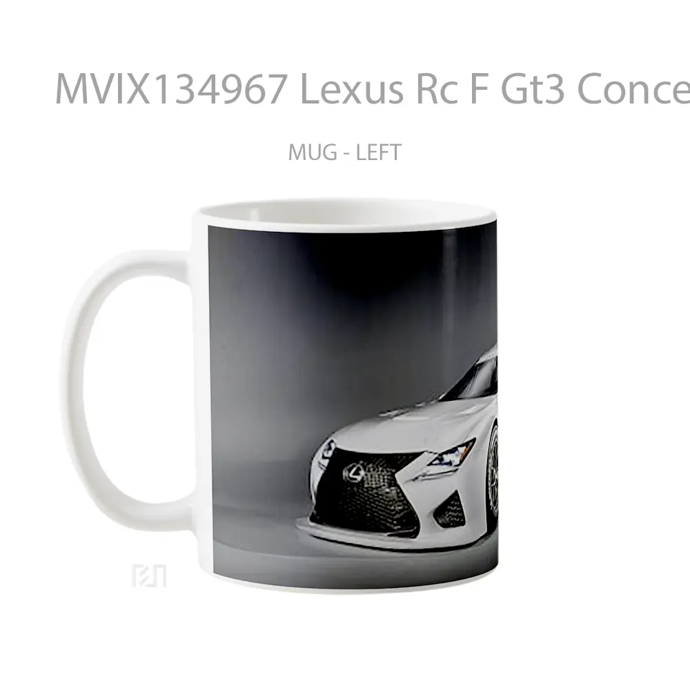 Mug Lexus Rc F Gt3 Concept White Cangkir Mobil - All-side / Desain