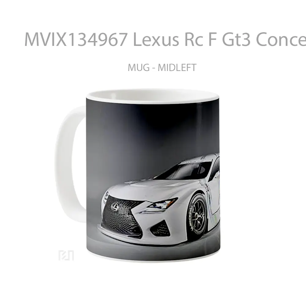 Mug Lexus Rc F Gt3 Concept White Cangkir Mobil - All-side / Desain