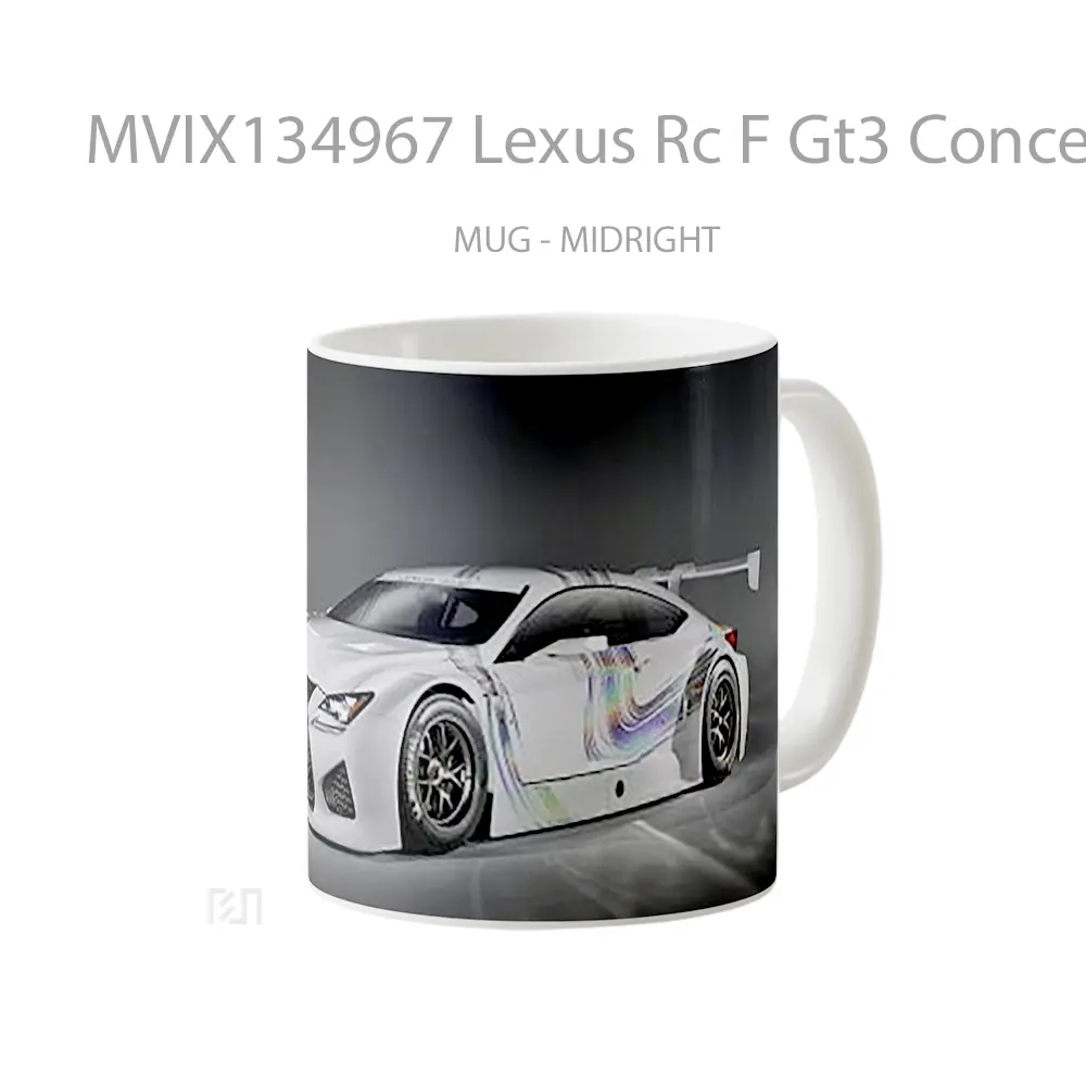 Mug Lexus Rc F Gt3 Concept White Cangkir Mobil - All-side / Desain