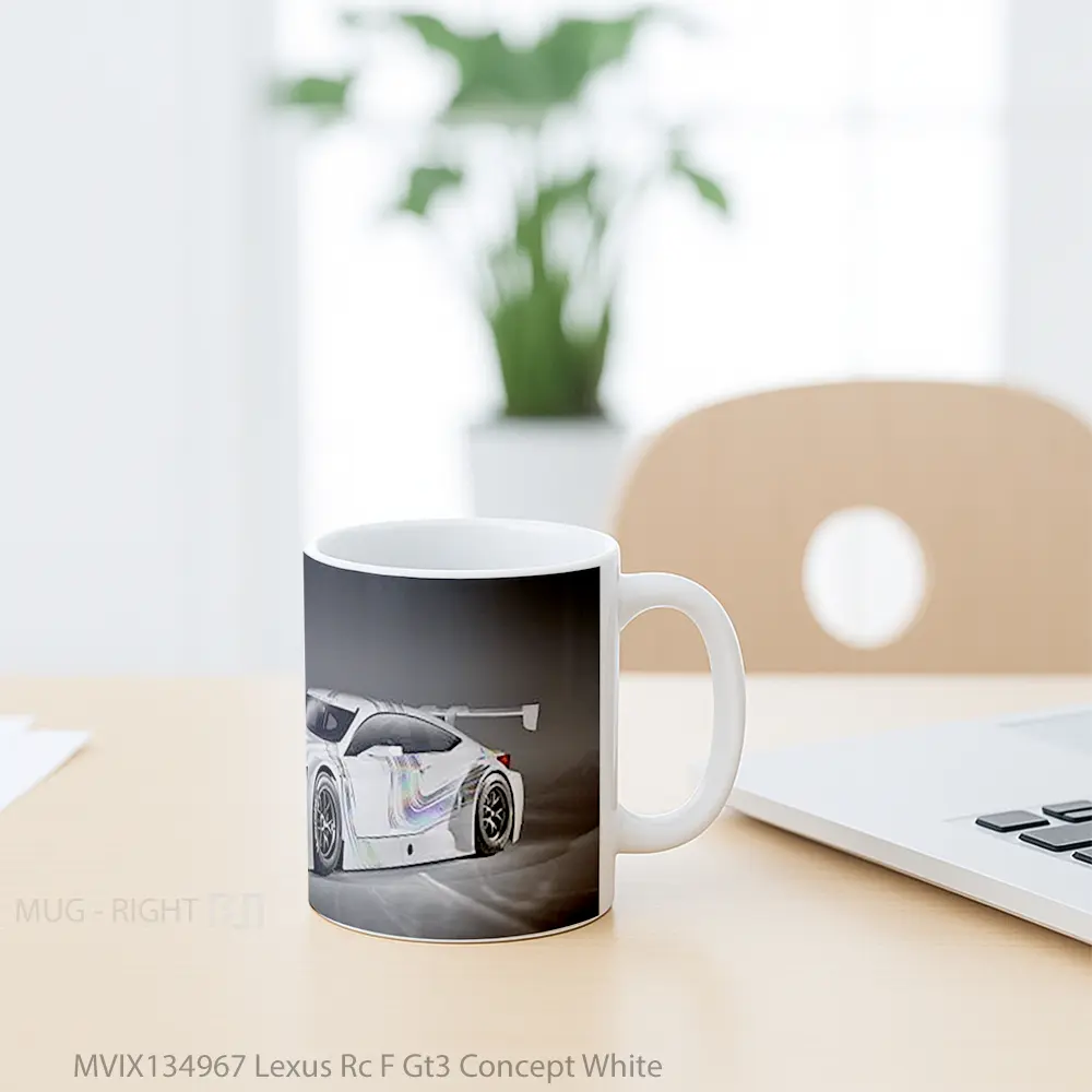 Mug Lexus Rc F Gt3 Concept White Cangkir Mobil - All-side / Desain